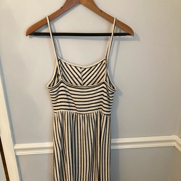 Caution to the Wind Black&White Striped Midi Dress - Picture 6 of 7